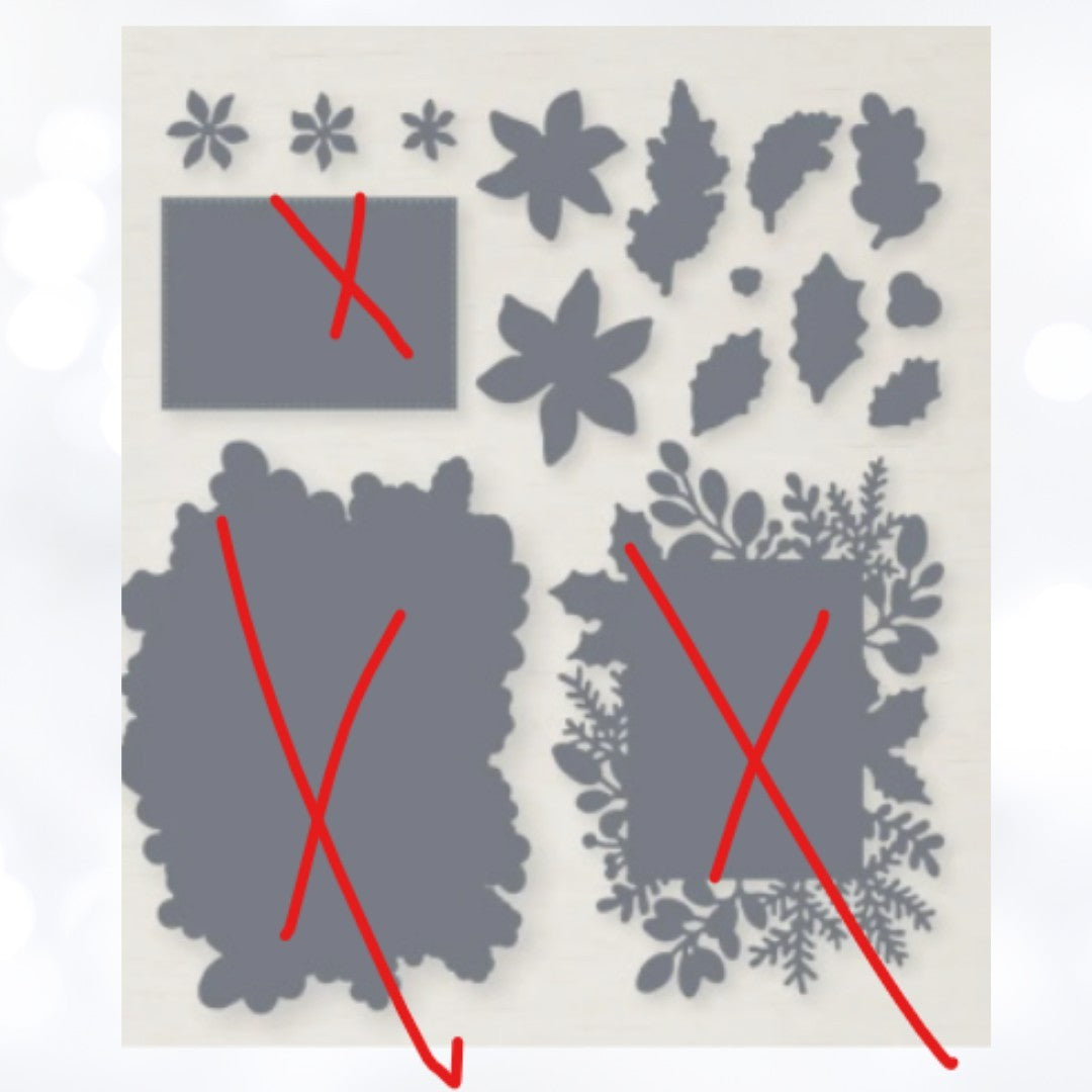 Stampin Up MERRIEST MOMENTS Christmas Rubber Stamps Dies AS IS***