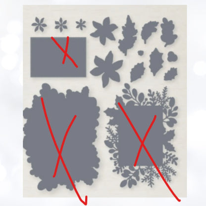 Stampin Up MERRIEST MOMENTS Christmas Rubber Stamps Dies AS IS***