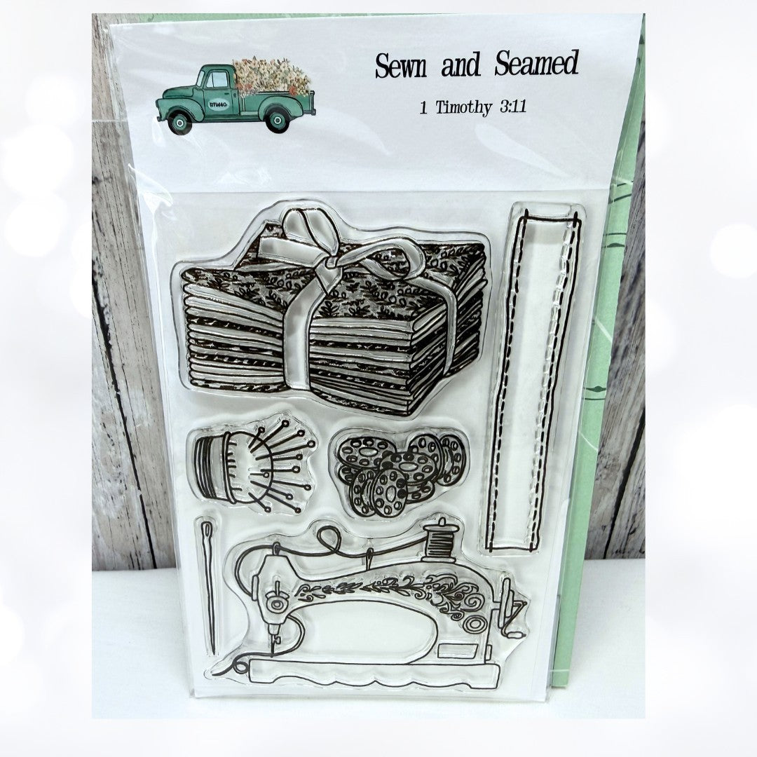 By the Well 4 God SEW & SEAMED Sewing Bible Journaling Rubber Stamps Journal Set