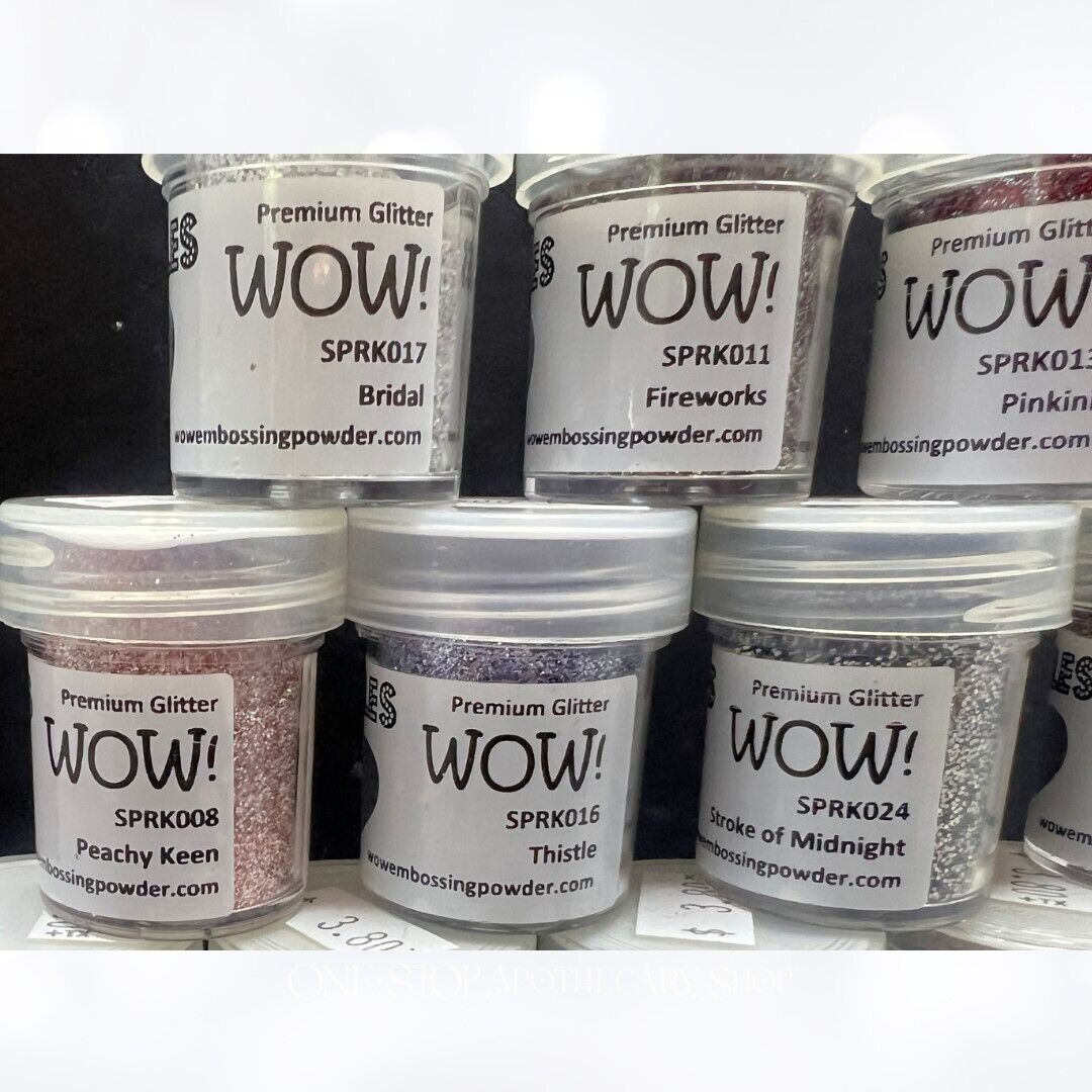 WOW SPARKLES Craft Art Glitter 0.5oz Lot of 25