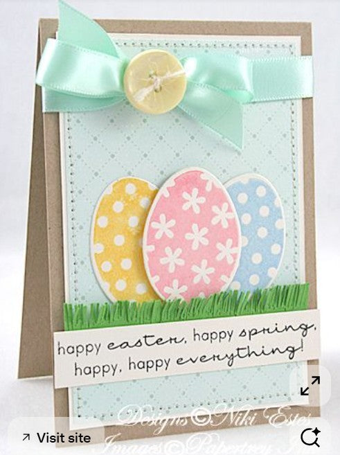 Papertrey Ink EGG HUNT Easter Eggs Spring Rubber Stamps Dies