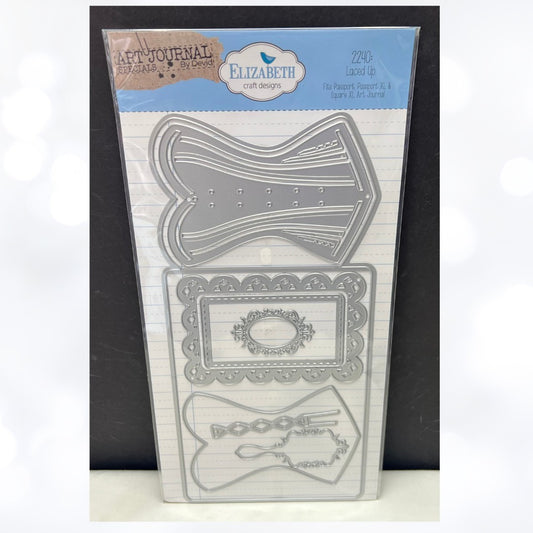 Elizabeth Craft Designs LACED UP Art Journal Corset Mixed Media 2240 Dies