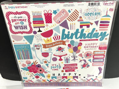 Echo Park BIRTHDAYS Princess Mermaids Boy Girl Party Scrapbook 12x12 Kits Lot 