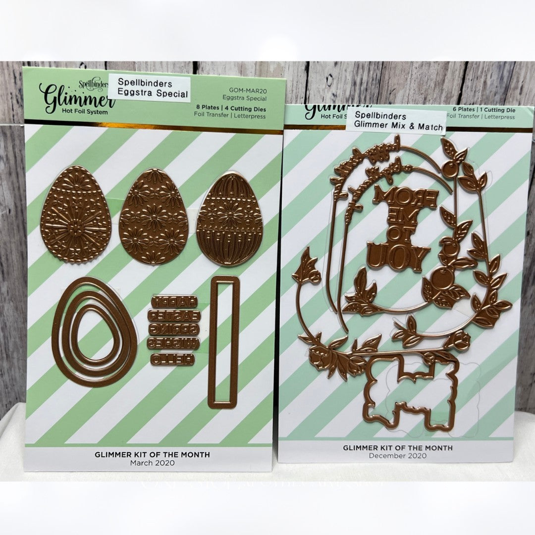 Spellbinders EGGSTRA SPECIAL Mix & Match Easter Flowers Hot Foil Glimmer Plates