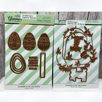 Spellbinders EGGSTRA SPECIAL Mix & Match Easter Flowers Hot Foil Glimmer Plates