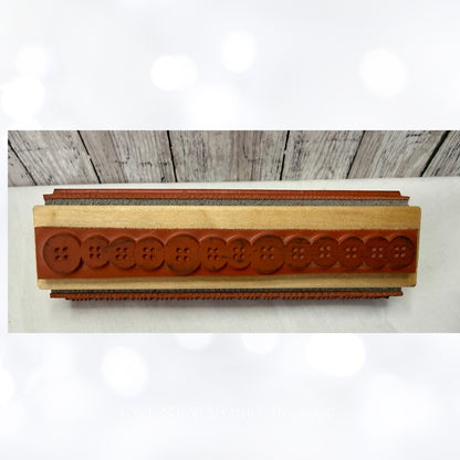 VINTAGE SEWING Lace Buttons Ruler Borders Mixed Media Rubber Stamp