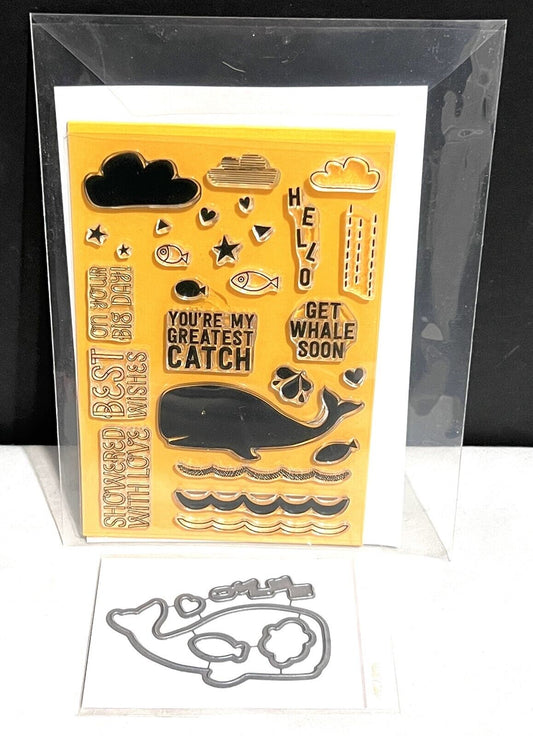 Studio Calico GET WHALE SOON Fish Ocean Beach Planner Rubber Stamps Dies Set