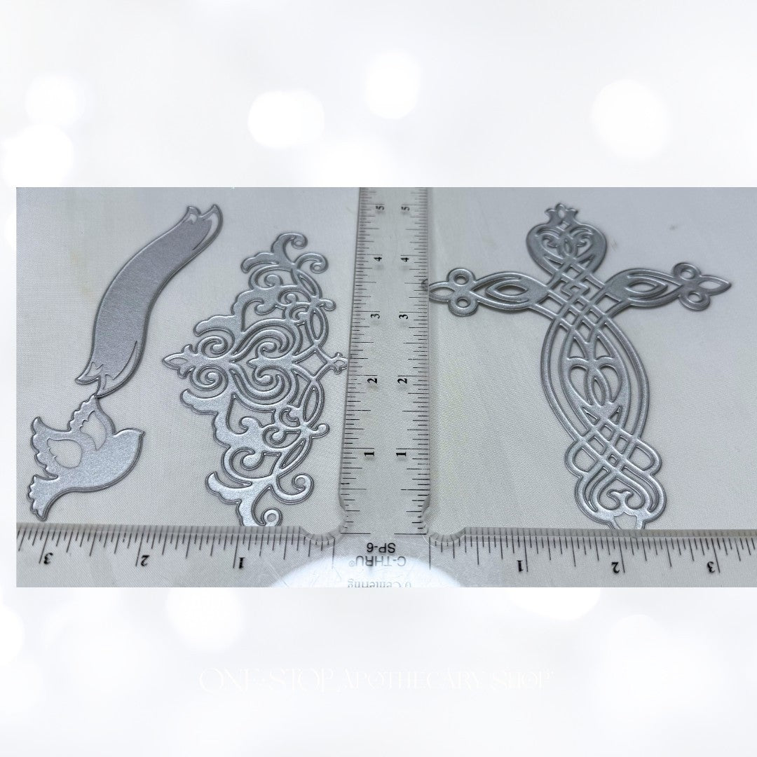 Sizzix CROSS Hanging Sign Religious Thinlits Dies Set of 2