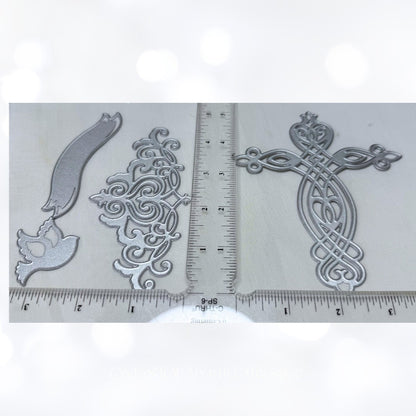 Sizzix CROSS Hanging Sign Religious Thinlits Dies Set of 2