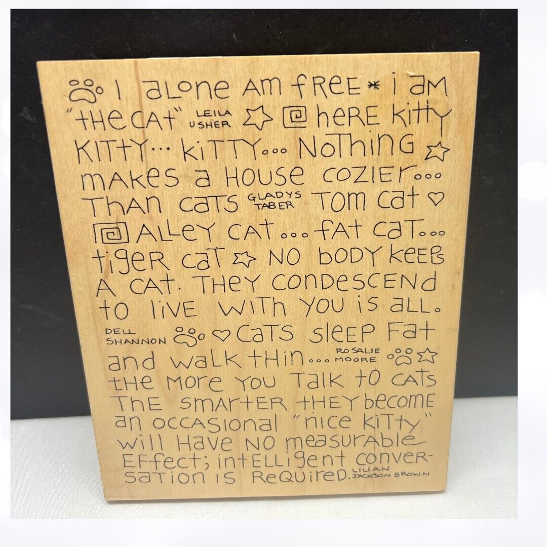 Paula Best Judikins CAT QUOTES Famous 9562J Background Rubber Stamp