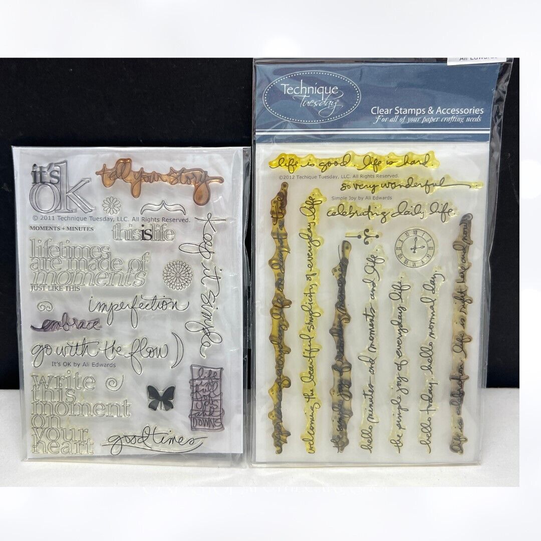 Technique Tuesday Ali Edwards SIMPLY JOY It's OK Planner Rubber Stamps