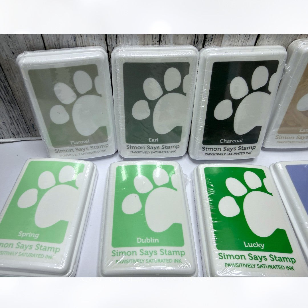 Simon Says Stamp INK PADS Pawsitively Saturated Dye Stamp Pads Lot of 17