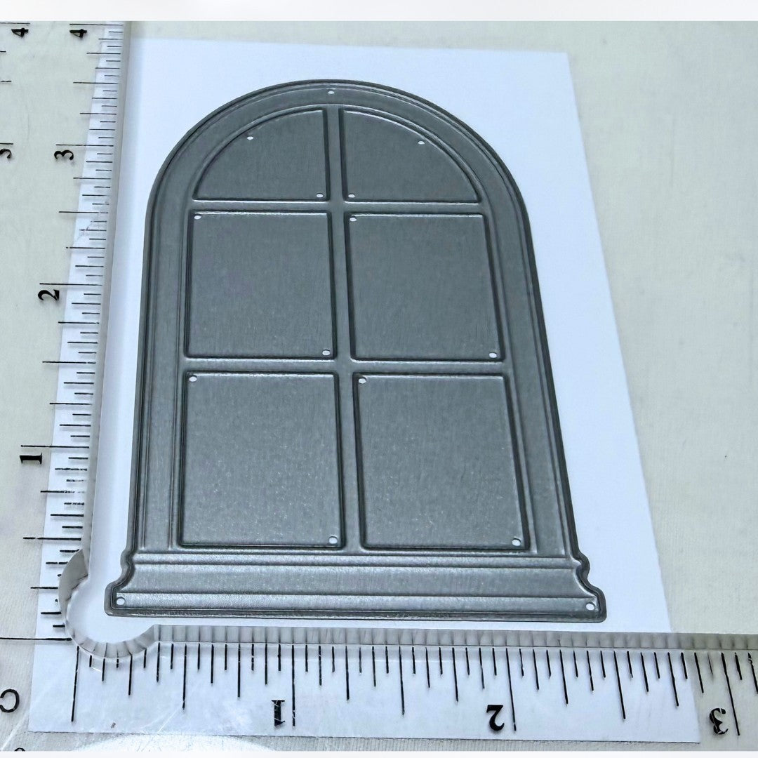 Poppy Stamps Memory Box MADISON FRENCH DOOR Arched Window Dies