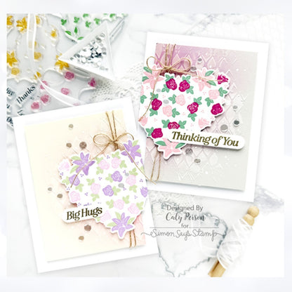 Simon Says Stamp TIMELESS BLOSSOMS Floral Heart Mothers Day 6x8 Rubber Stamps