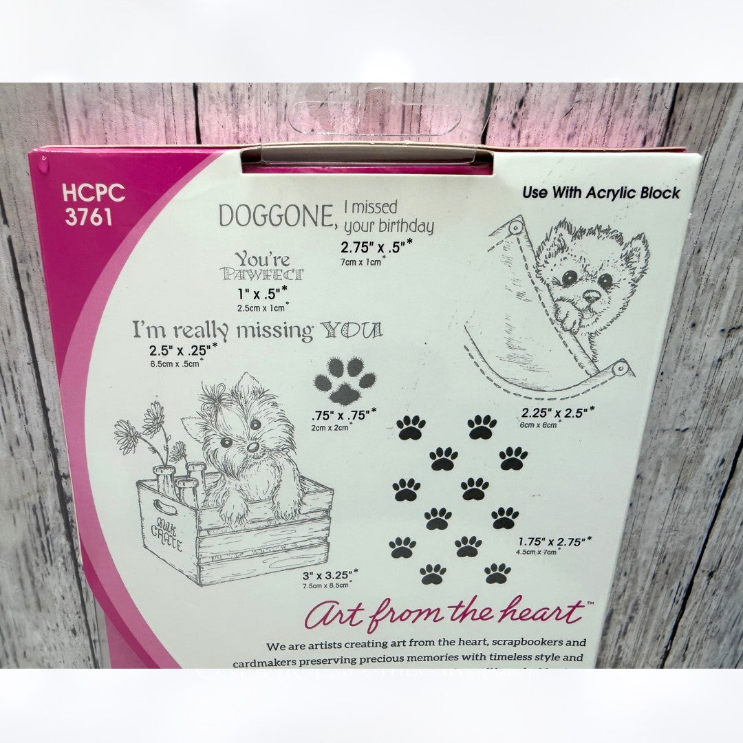 Heartfelt Creations YOU'RE PAWFECT Dogs Puppy Rubber Stamps