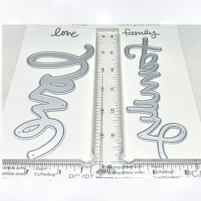 Momenta SENTIMENTS Scrapbook Sayings Love Family Believe Dies Lot of 4