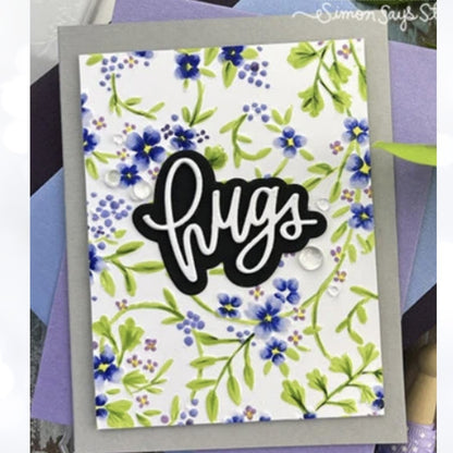 Simon Says Stamp BLOSSOM FIELD Circle Rings 3D Embossing Folders Lot of 3