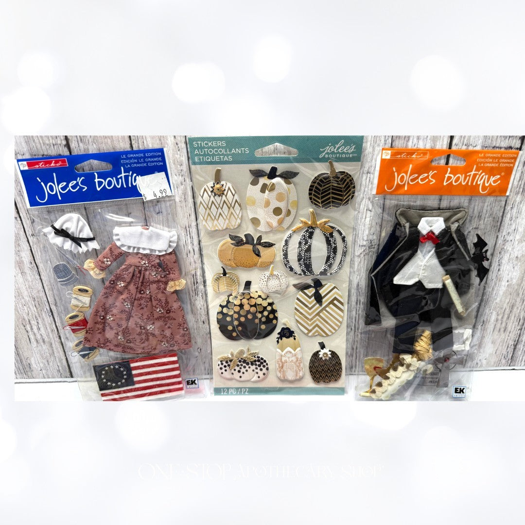 Jolee's Boutique HOLIDAYS Halloween Easter 4th of July Crafting Stickers Lot 16