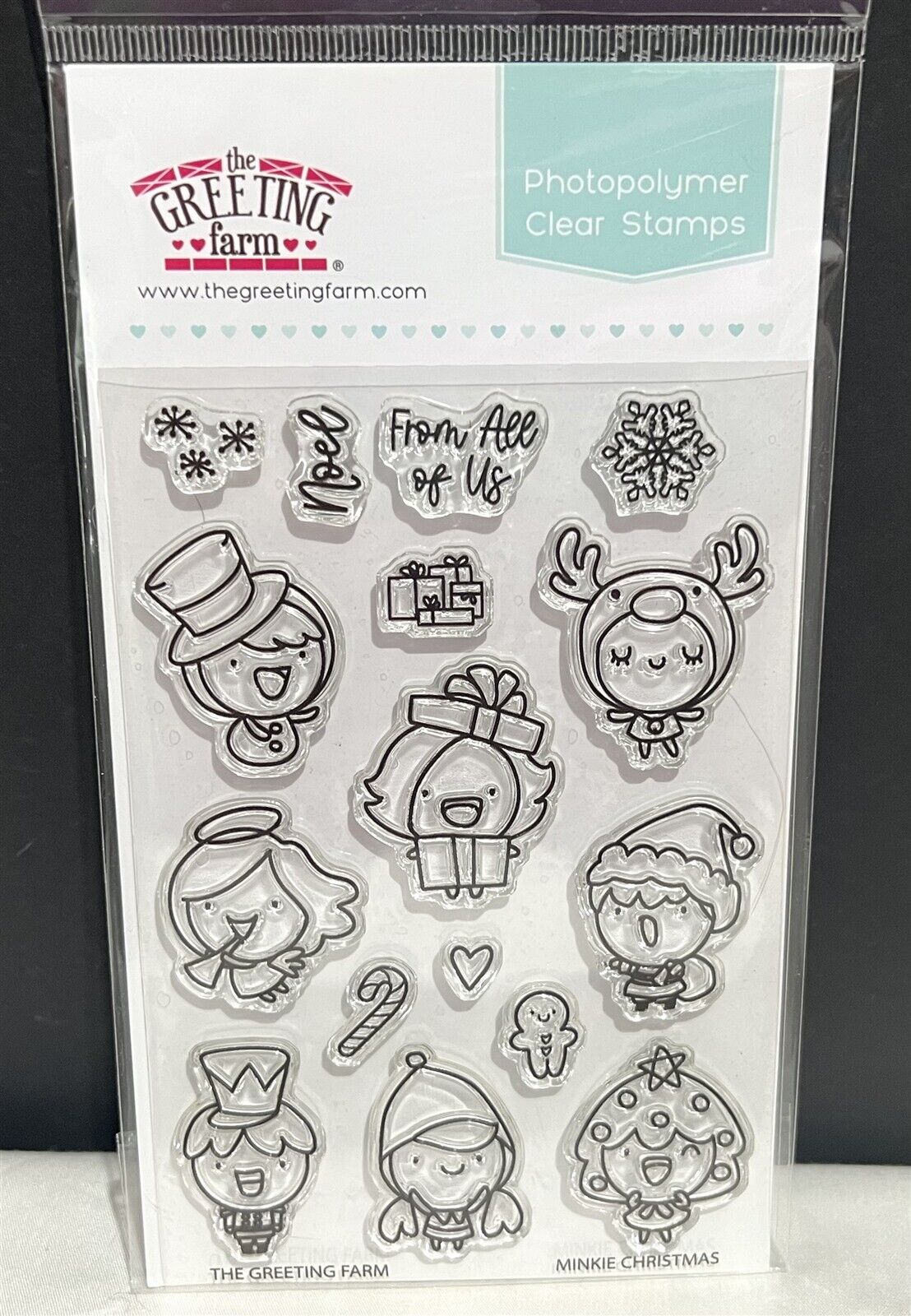 The Greeting Farm MINKIE CHRISTMAS Planner Journal Girl Holiday Rubber Stamps