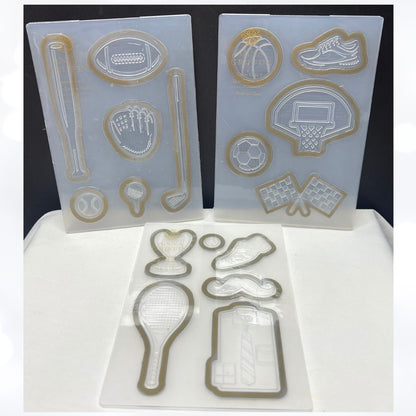 Anna Griffin SPORTY ICONS Sports Cut & Emboss Embossing Folders 