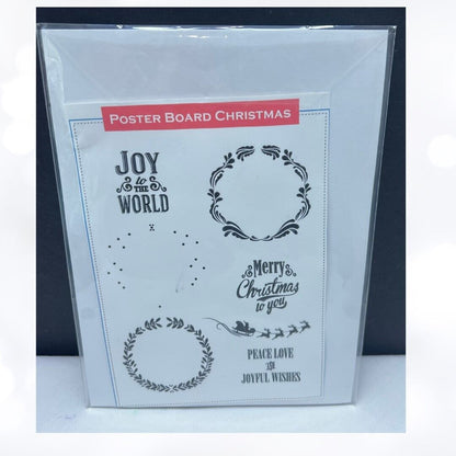 Gina K Designs POSTER BOARD CHRISTMAS Holiday Sleigh Rubber Stamps