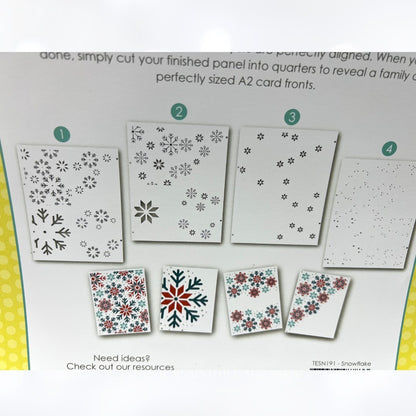 Taylored Expressions Create in Quads SNOWFLAKE Christmas Layering Stencils