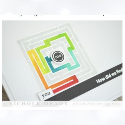 Papertrey Ink The AMAZING STAMP SET Mazes Games Funny Rubber Stamps