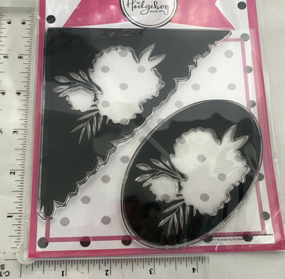 Hedgehog Hollow BLOOM Flowers Floral Sayings Greetings Rubber Stamps Lot of 3