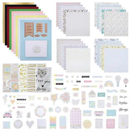 Spellbinders TRULY MADLY DEEPLY Card Kit of the Month Rubber Stamps Dies 1/22