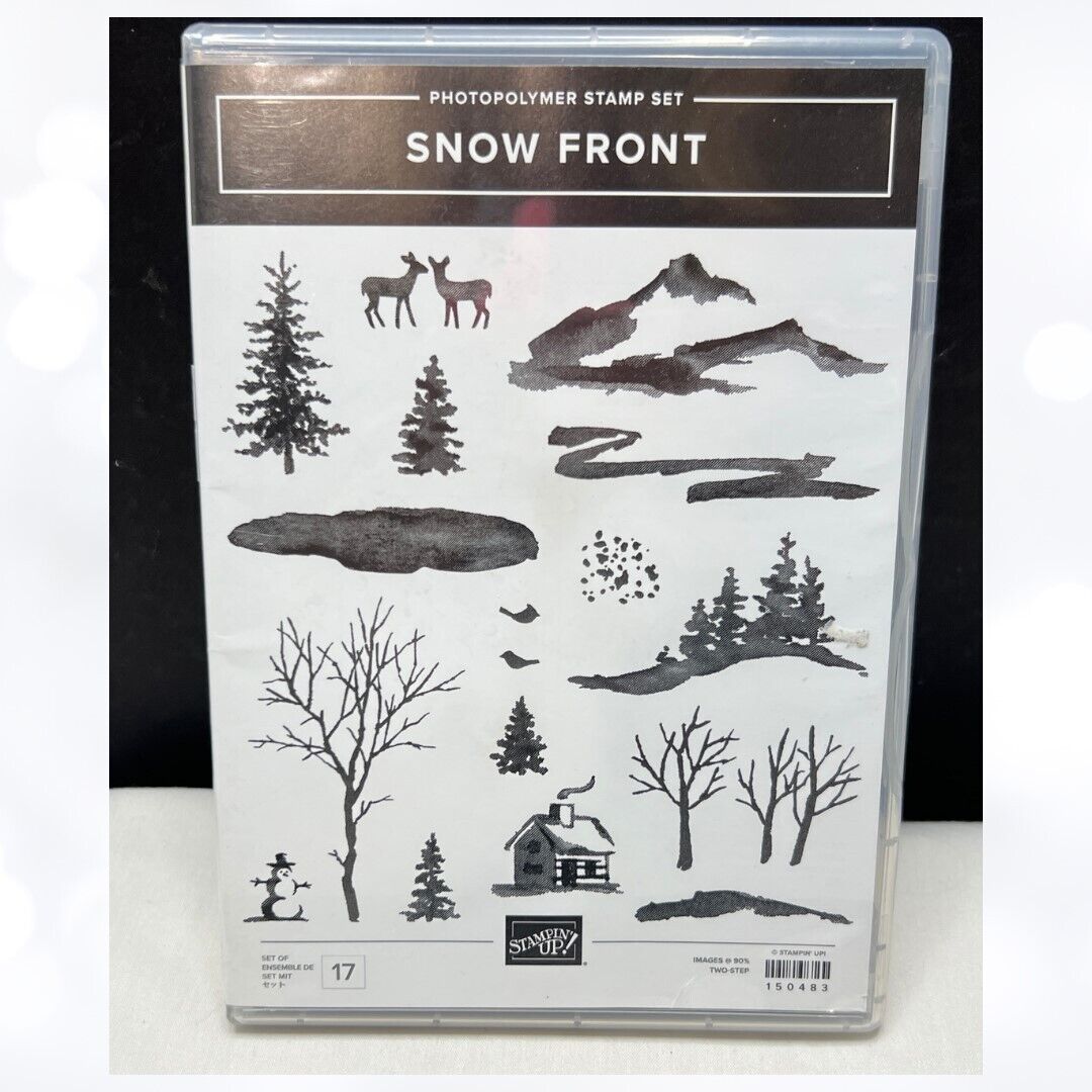 Stampin Up SNOW FRONT Landscape Christmas Snowscape Rubber Stamps