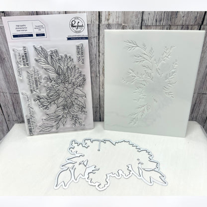 PInkfresh Studio INFINITE BLOOMS Flowers Rubber Stamps Dies Stencils