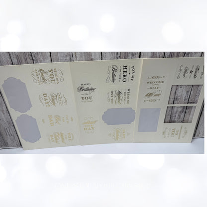 Anna Griffin FESTIVE & FANCY All Occasion Sentiment Foil Stickers