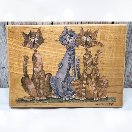 Stamps Happen KITTY CHORUS Cat Carolyn Shores Wright Rubber Stamp