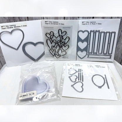 My Favorite Things HEARTS Valentines Day Balloons Shaker Windows Dies