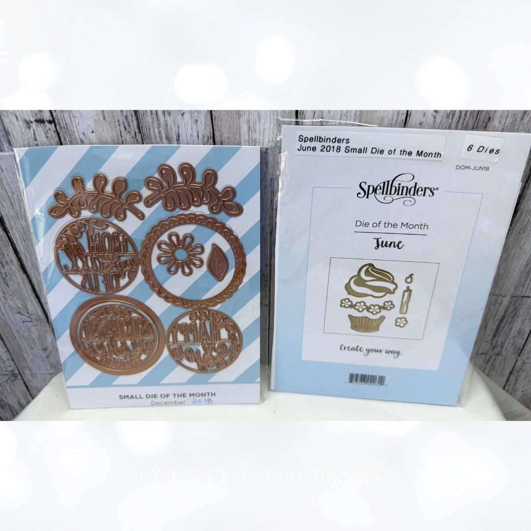 Spellbinders CUPCAKES Warm Wishes Small Dies of the Month 2018