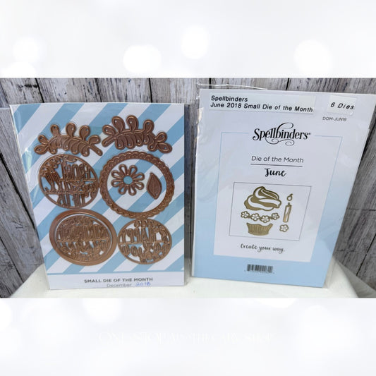 Spellbinders CUPCAKES Warm Wishes Small Dies of the Month 2018