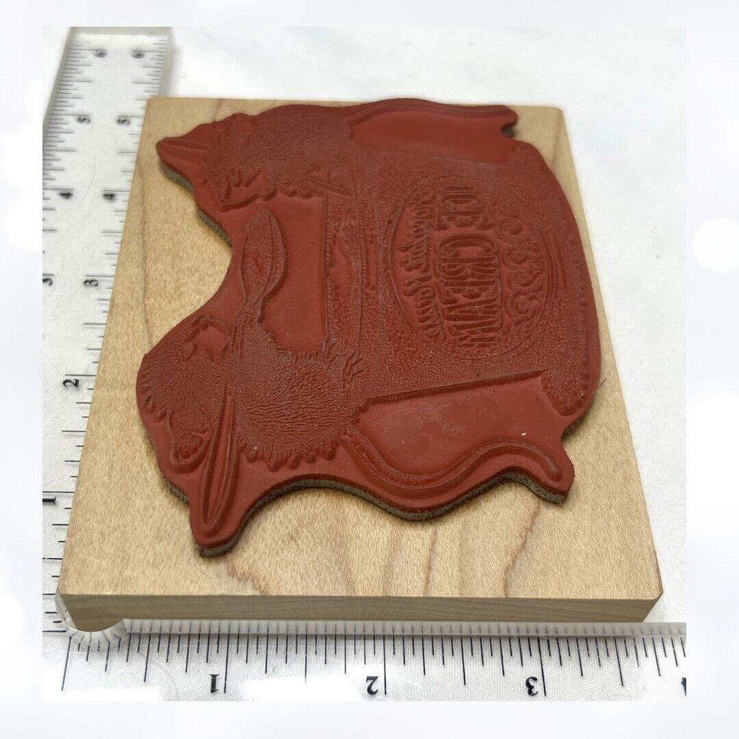 House Mouse CHOCOLATE MOUSSE Ice Cream Rubber Stamp