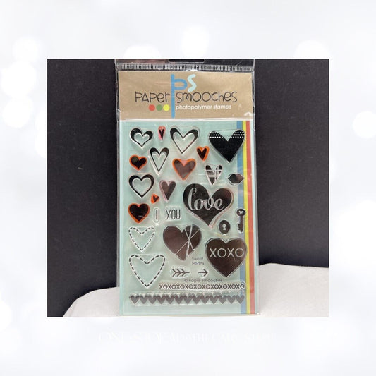 Paper Smooches SWEET HEARTS Love Valentines Day Rubber Stamps