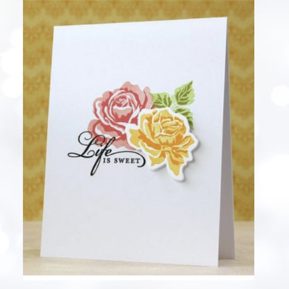 Papertrey Ink THE SWEET LIFE Roses Flowers Rubber Stamps