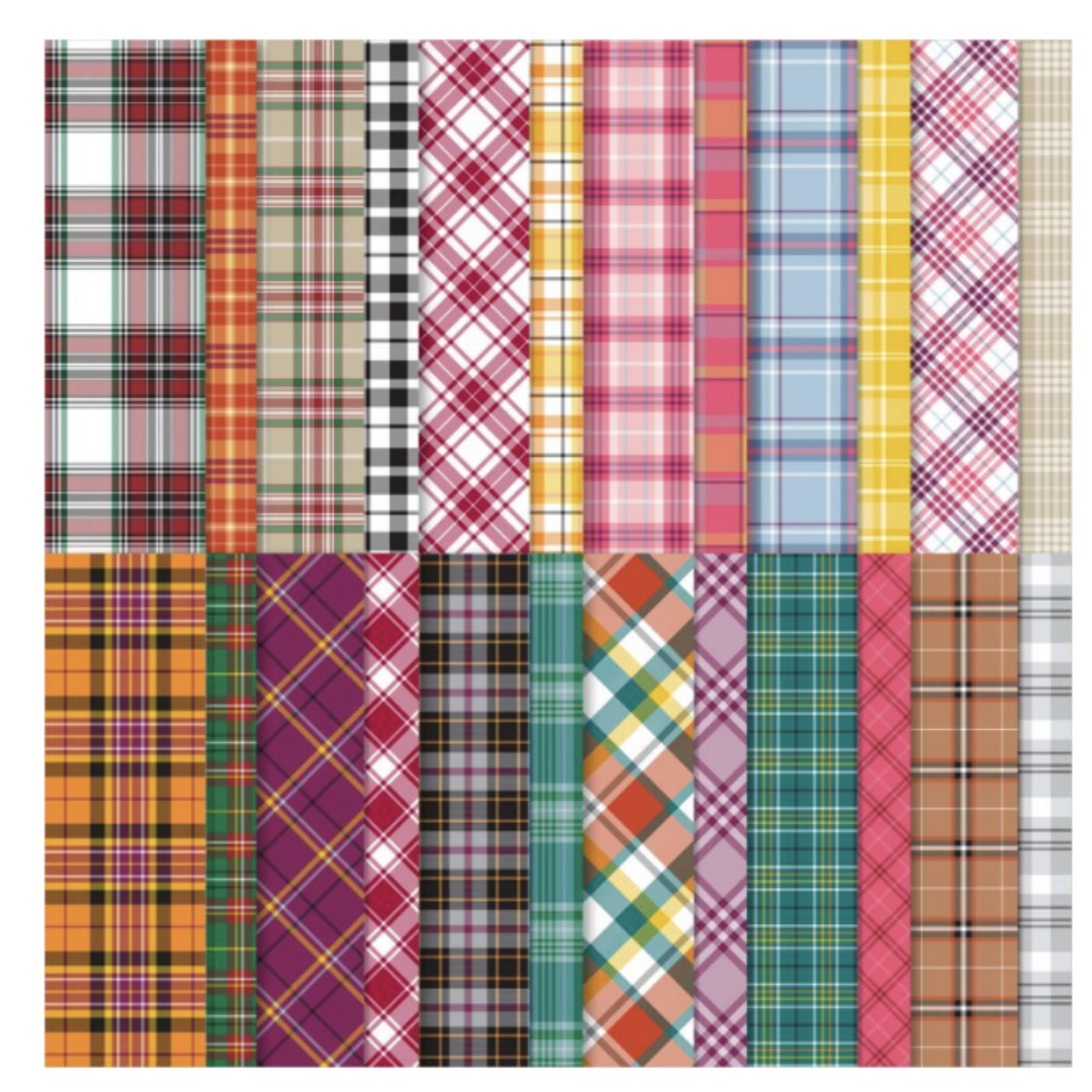 Stampin Up PLAID TIDINGS Autumn Christmas 6x6 DSP Cardstock Paper 48 Sheets
