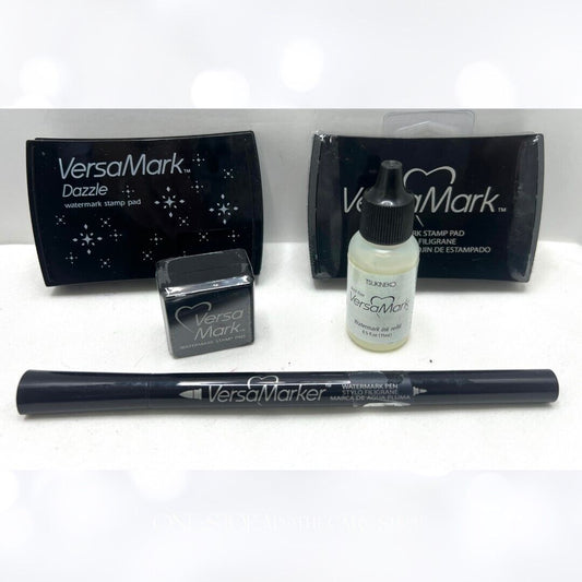 Tsukineko VERSAMARK Watermark Dazzle Ink Pad Refill Marker Lot