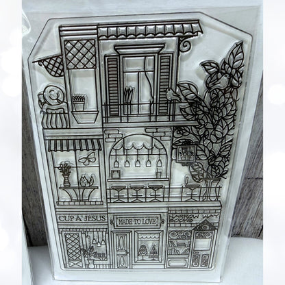 By the Well 4 NARROW WAY Shops Coffee Religious Bible Journaling Rubber Stamps