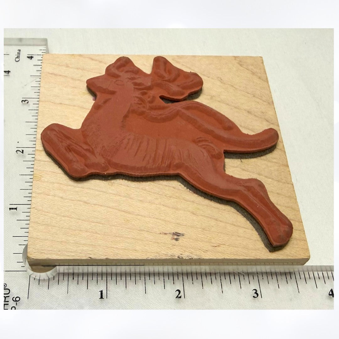 Penny Black CHRISTMAS Tree Reindeer Jingle Bells Wood Rubber Stamps Lot