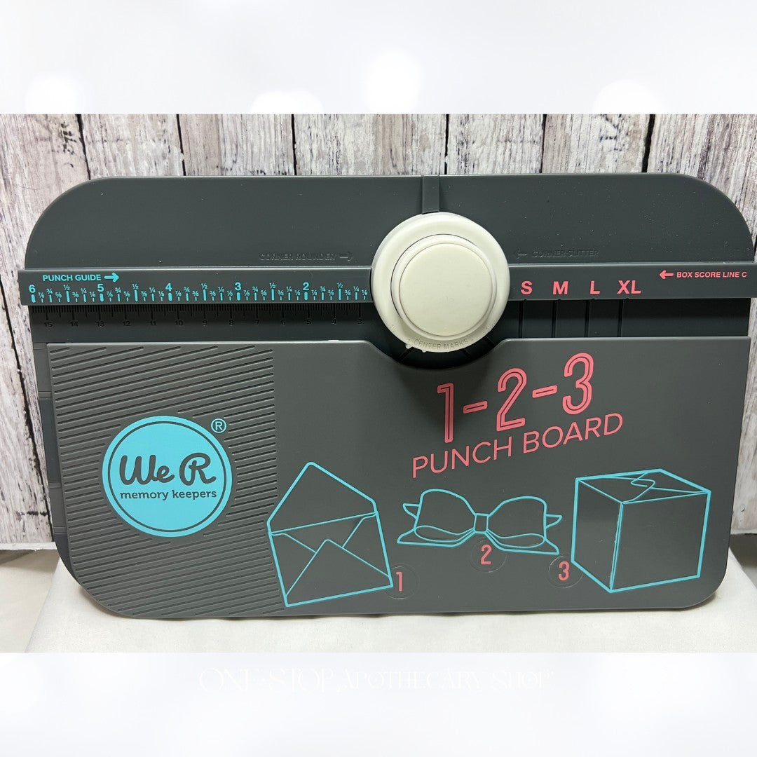 We R Memory Keepers 1-2-3 PUNCH BOARD Envelope Box Bows Maker Tool