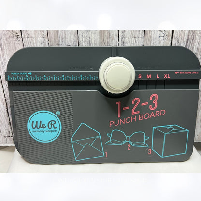 We R Memory Keepers 1-2-3 PUNCH BOARD Envelope Box Bows Maker Tool