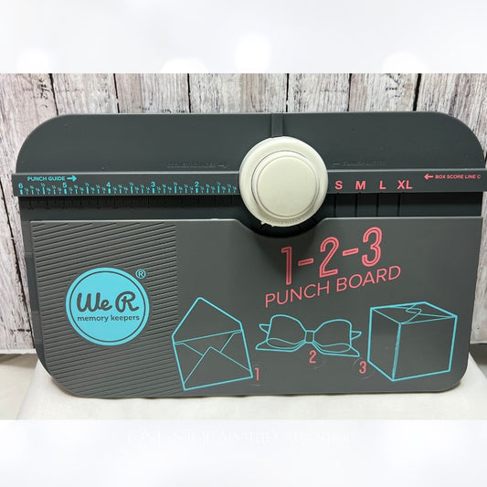 We R Memory Keepers 1-2-3 PUNCH BOARD Envelope Box Bows Maker Tool