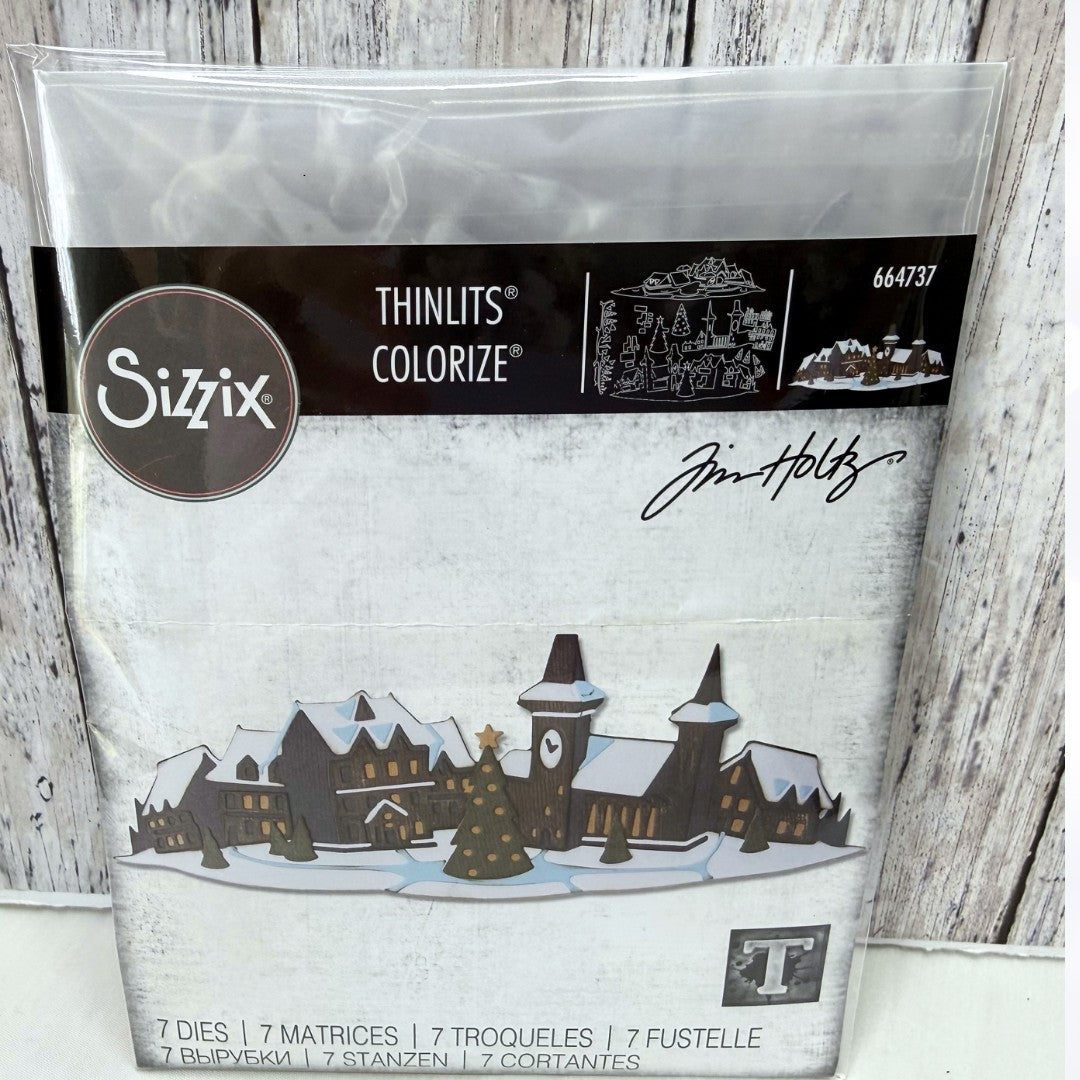 Tim Holtz HOLIDAY VILLAGE Colorize Christmas 664737 Dies Thinlits