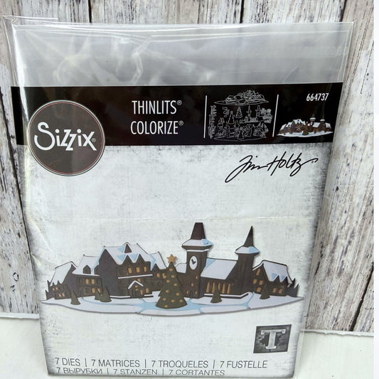 Tim Holtz HOLIDAY VILLAGE Colorize Christmas 664737 Dies Thinlits
