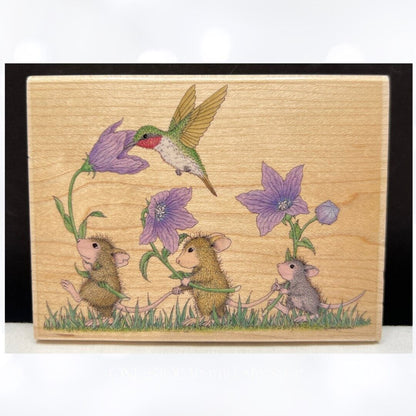 House Mouse A SPRING TAIL Hummingbird Birds Mice Rubber Stamp