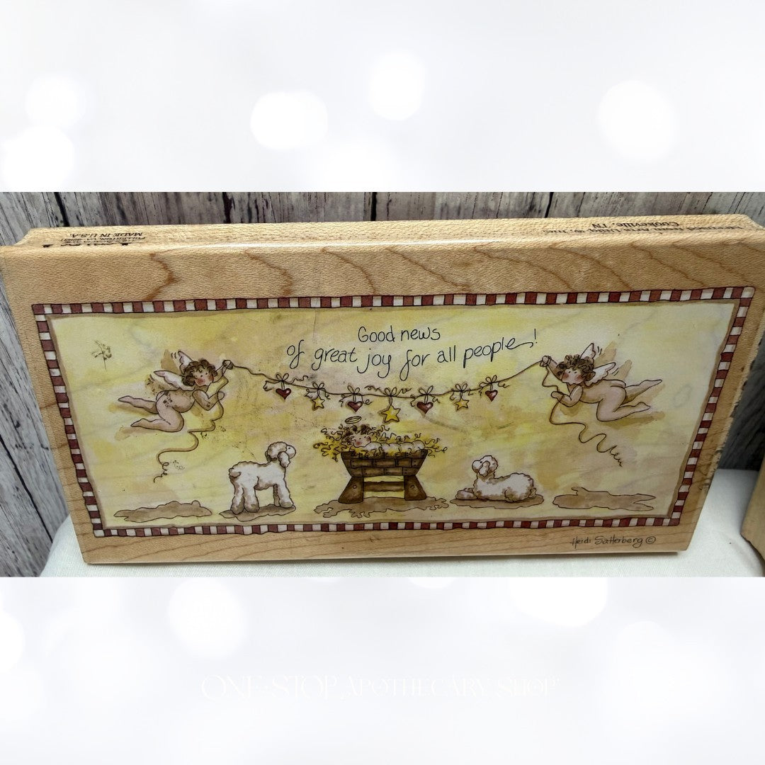 Stamps Happen CHRISTMAS Heidi Satterberg Religious Nativity Rubber Stamps 